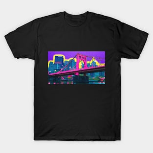 Neon Pittsburgh Bridge T-Shirt